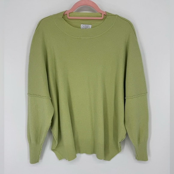 Mud Pie Womens Light Green Sweater One Size- Fits up to 2X - Picture 2 of 7